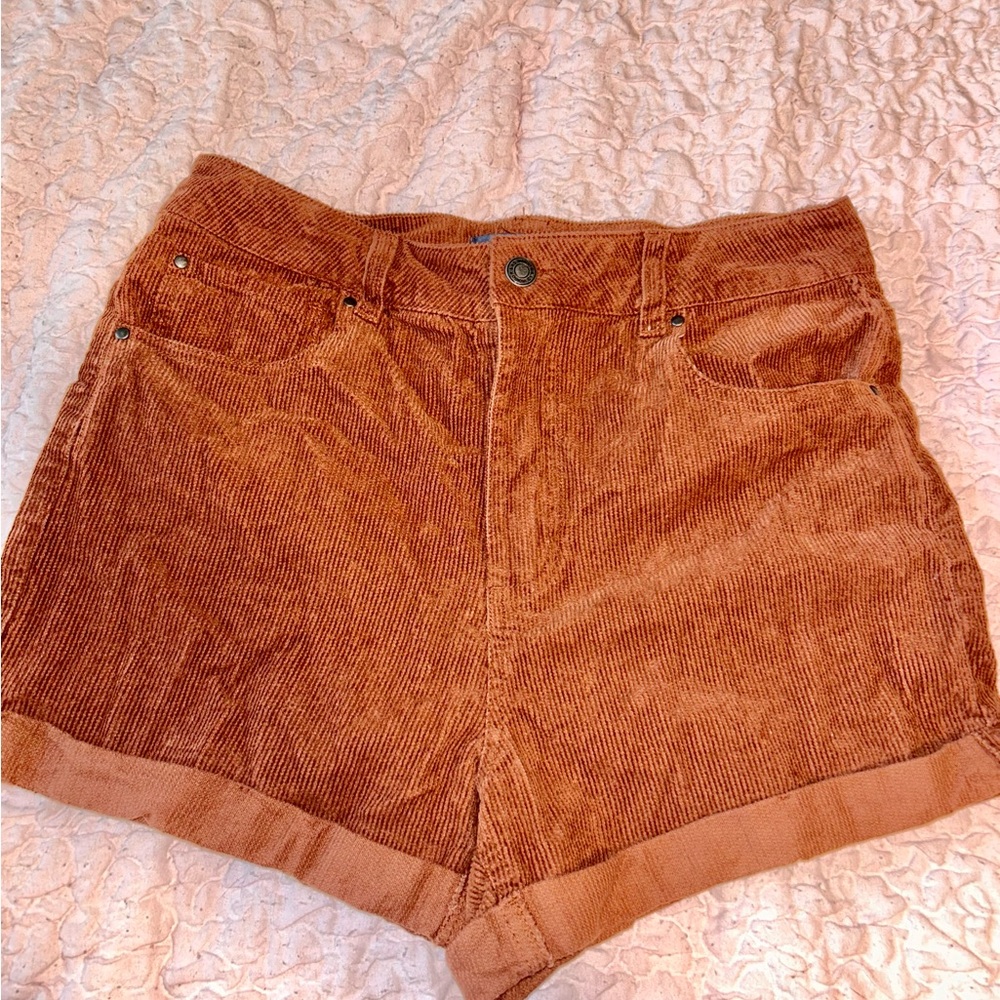 Women's Corduroy Shorts in Rust
